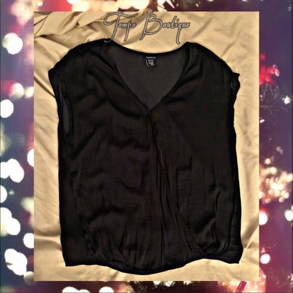 torrid Tops - Short Sleeve Wrap Blouse with Shoulder Lace Accent